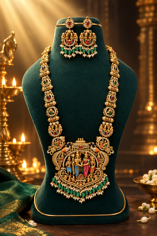 Handpainted Necklace Set.