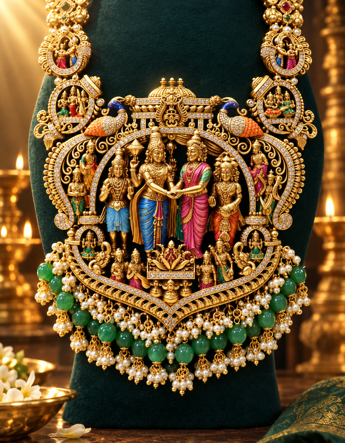 Handpainted Necklace Set.