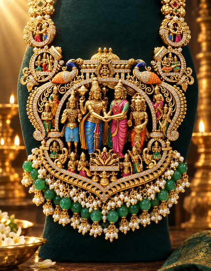 Handpainted Necklace Set.